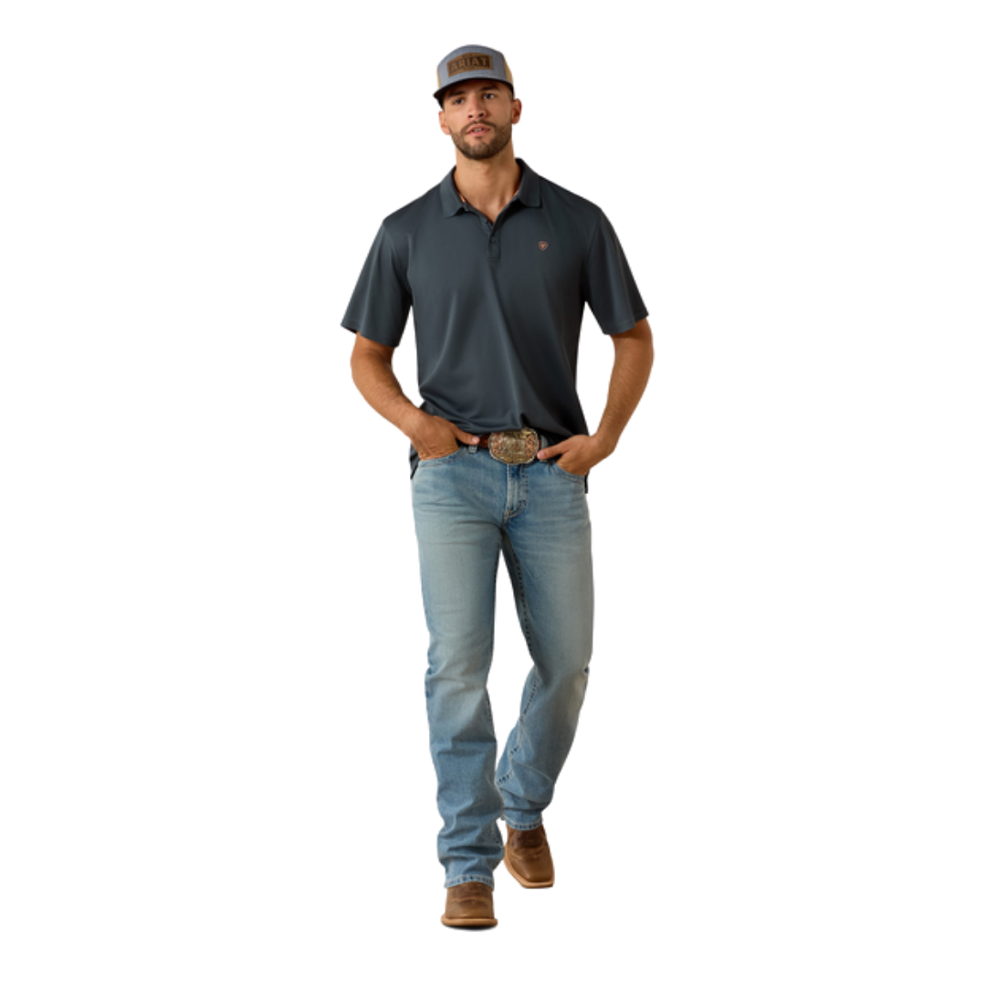 Ariat Men's Tek Polo Dark Slate Grey Shirt