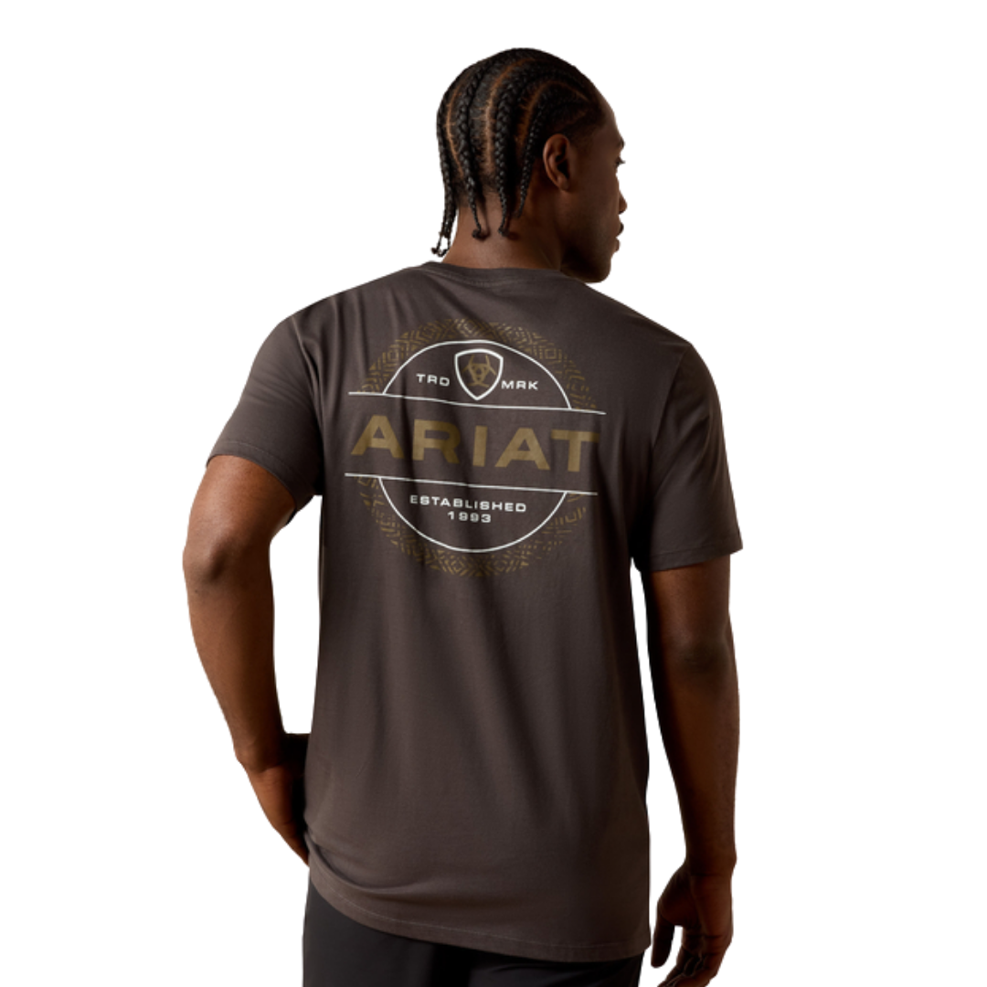Ariat Men's Wooden Reticle Brown Tee Shirt