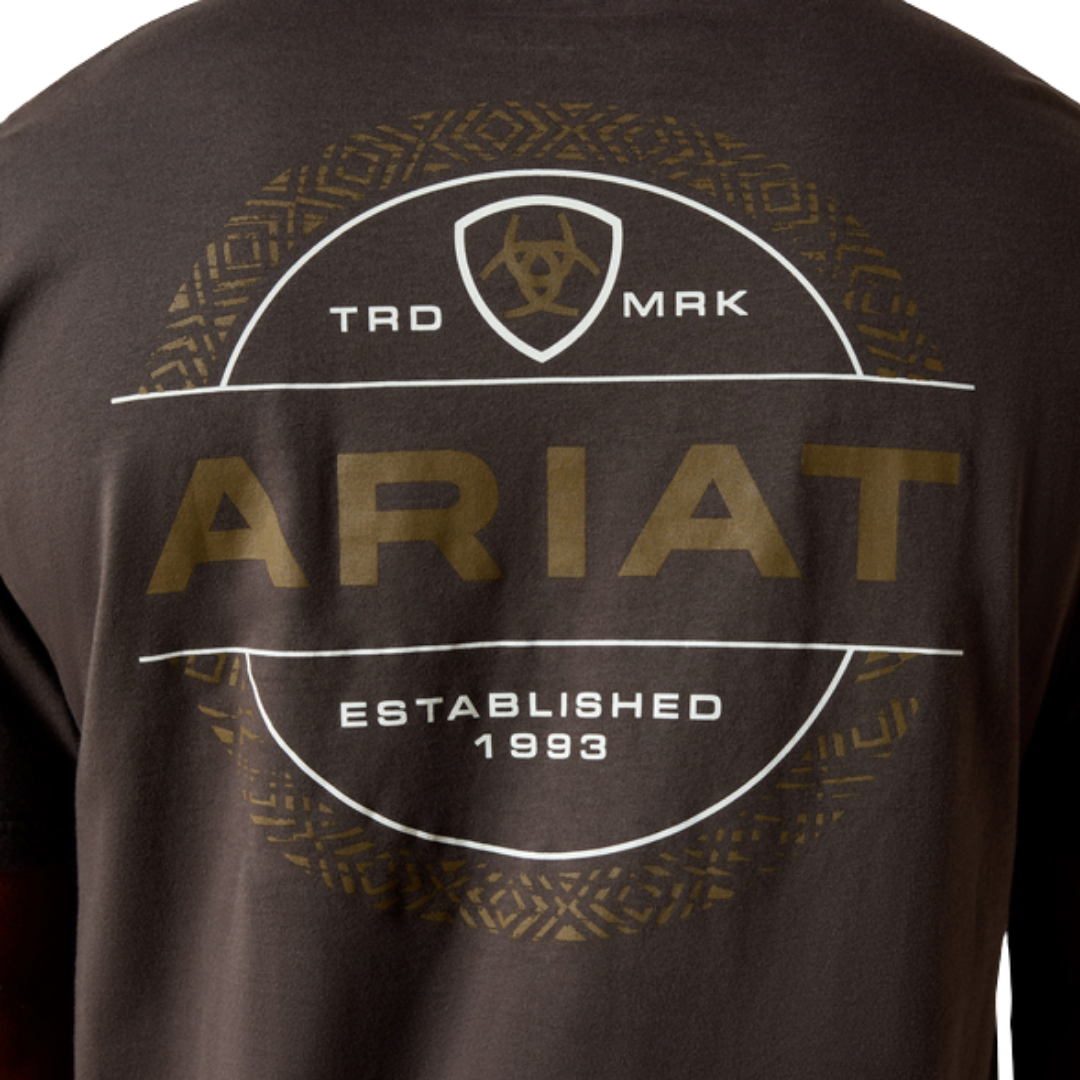 Ariat Men's Wooden Reticle Brown Tee Shirt