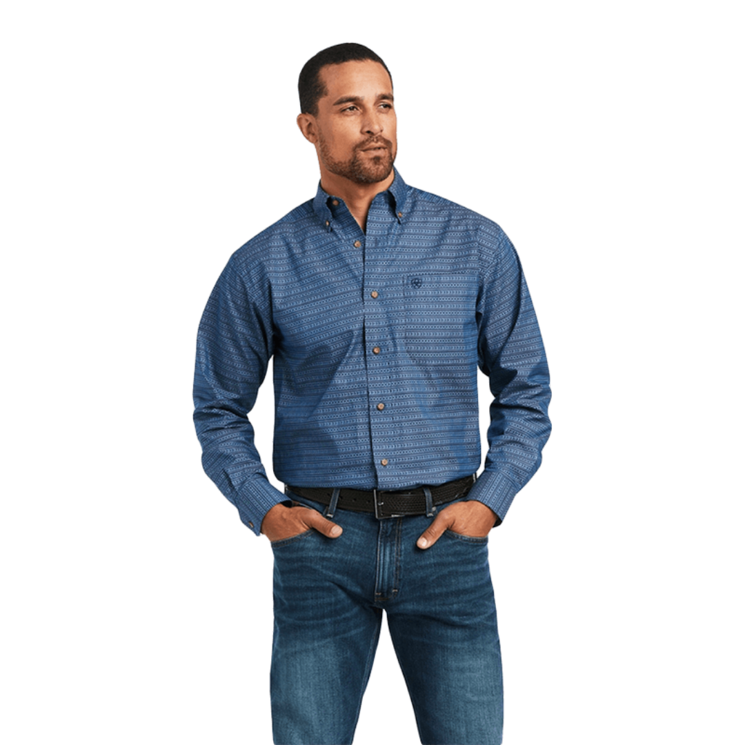 Ariat Men's Desmond Classic Deep Pacific Blue Shirt