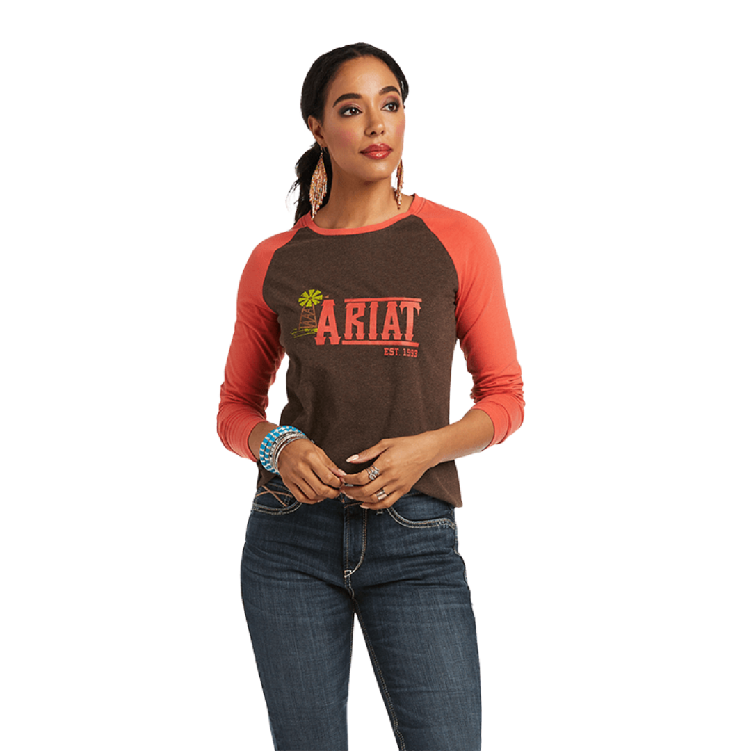 Ariat Women's Real Graphic Orange Tee Shirt