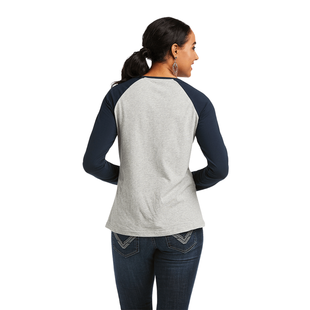 Ariat Women's Real Graphic Heather Grey Tee Shirt