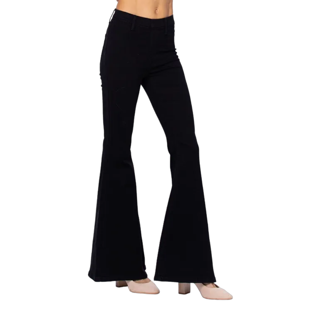 Judy Blue Women's Super Flare Black Jeans