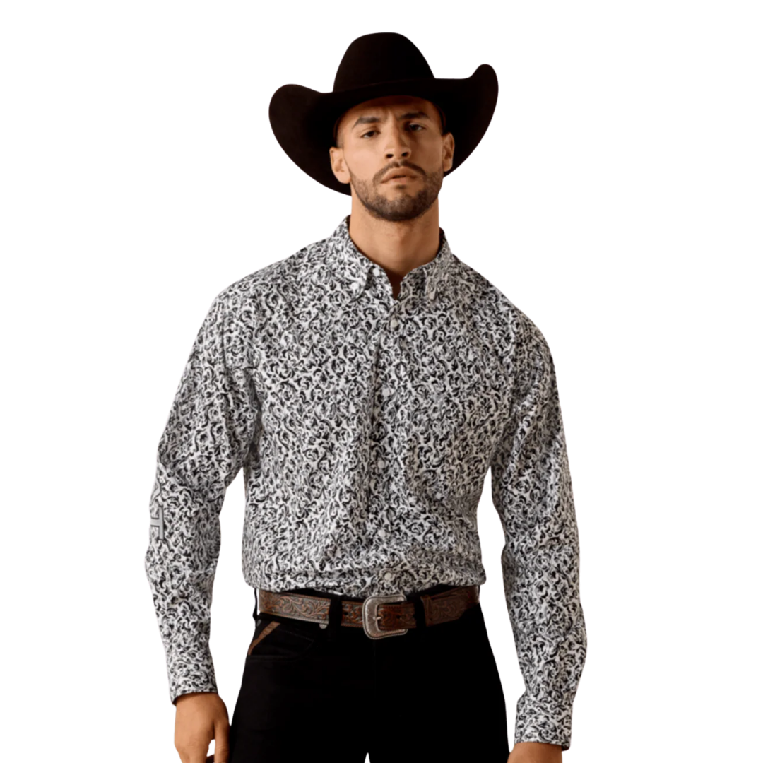 Ariat Men's Team Janson Long Sleeve Grey Shirt