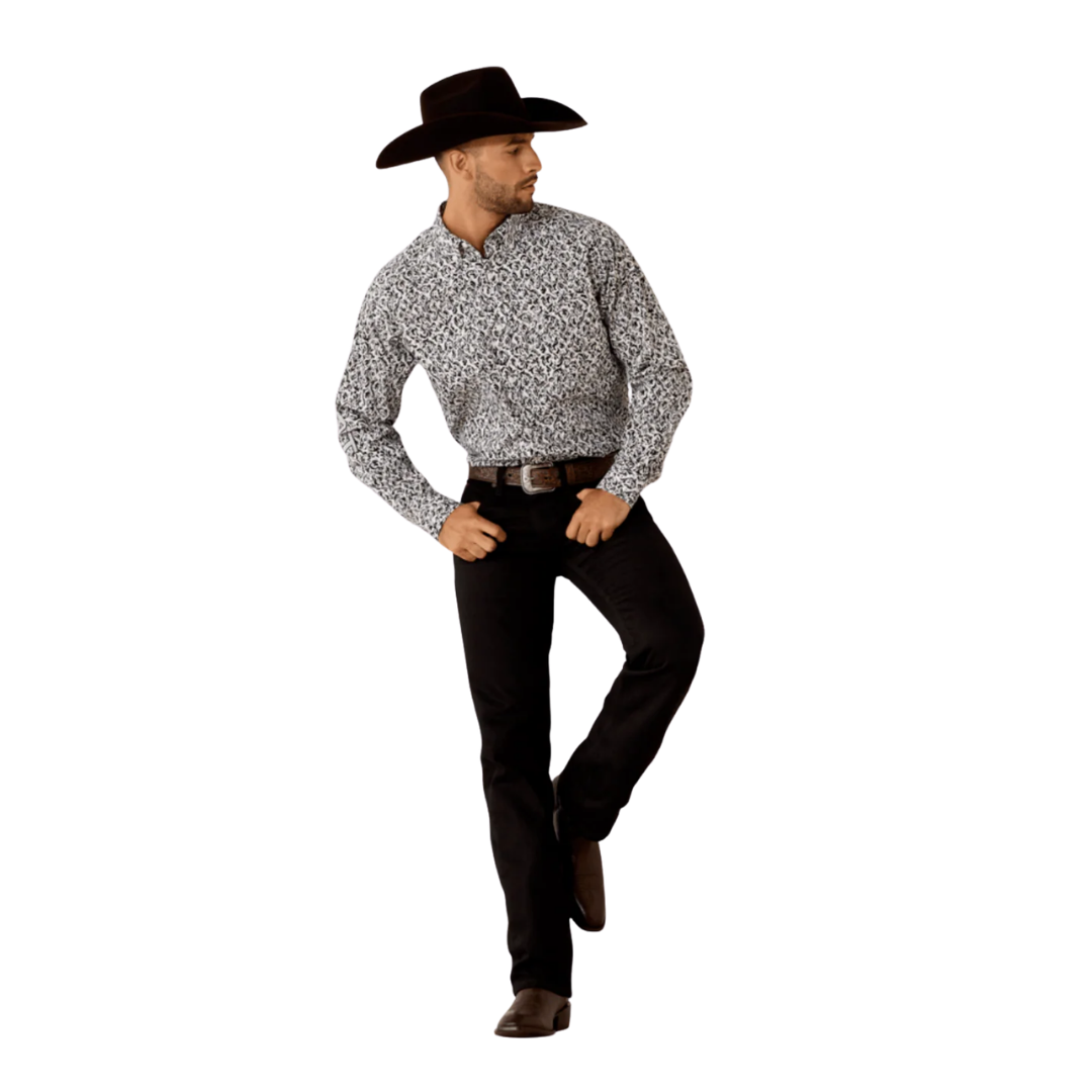 Ariat Men's Team Janson Long Sleeve Grey Shirt