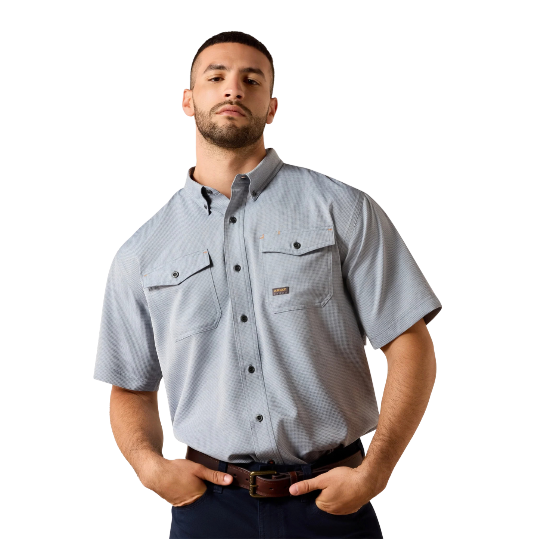 Ariat Men's Rebar Tough Work Blue Shirt