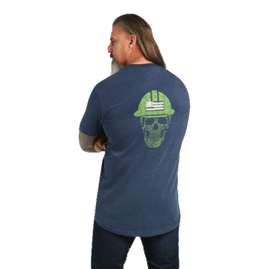 Ariat Men's Rebar Cotton Strong Graphic Navy Heather Tee Shirt