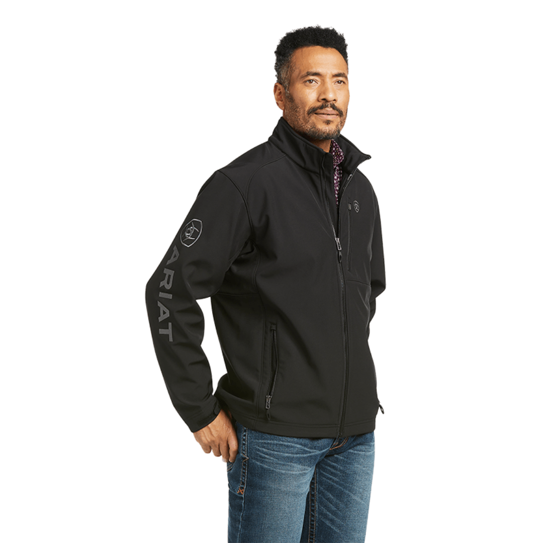 Ariat Men's Logo 2.0 Patriot Softshell Concealed Carry Black Jacket - Big & Tall