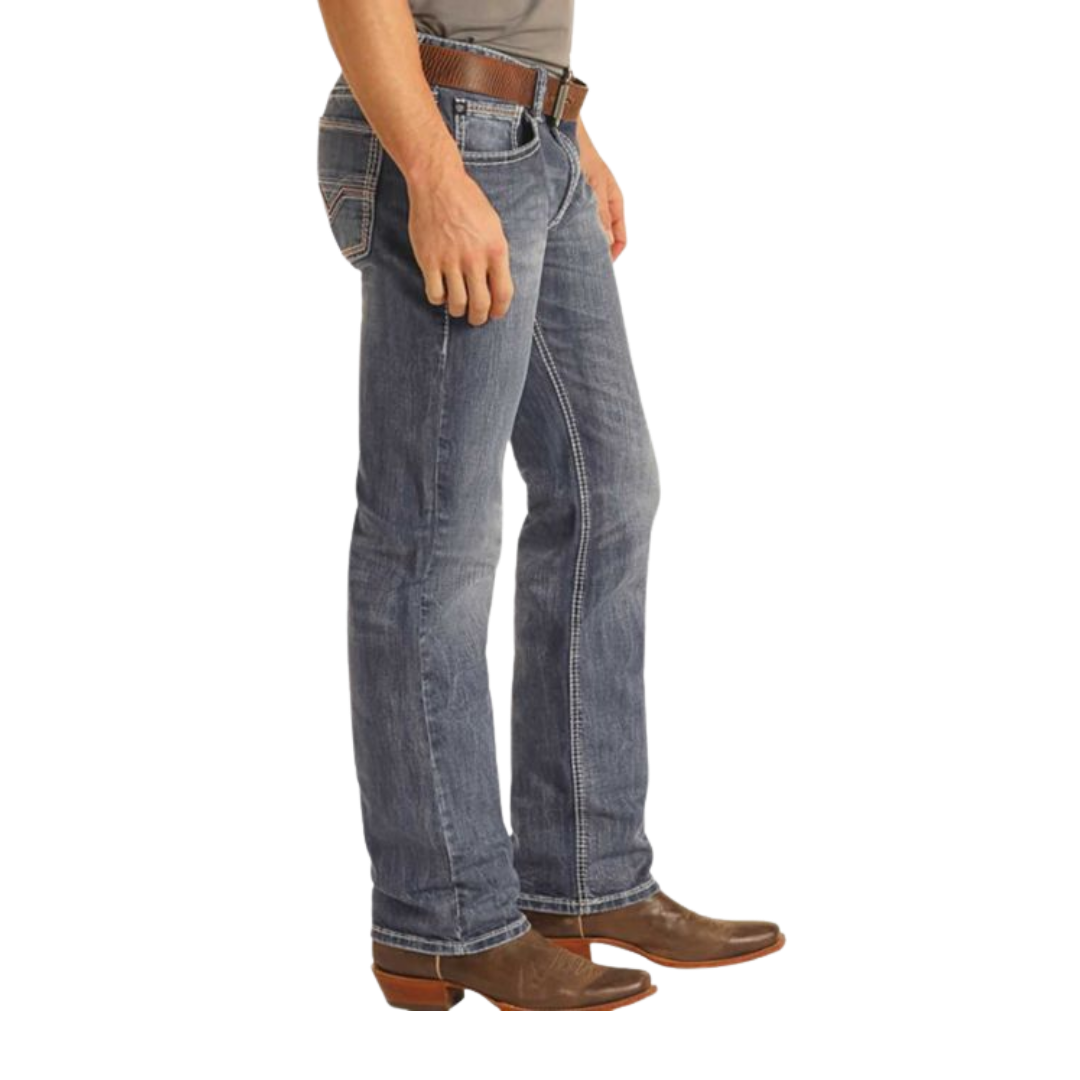 Panhandle Slim Men's Vintage Revolver Straight Blue Jeans