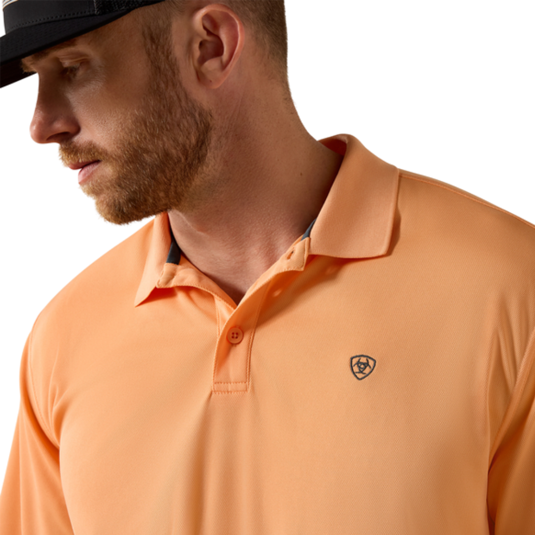Ariat Men's Polo Cantaloupe Orange Shirt