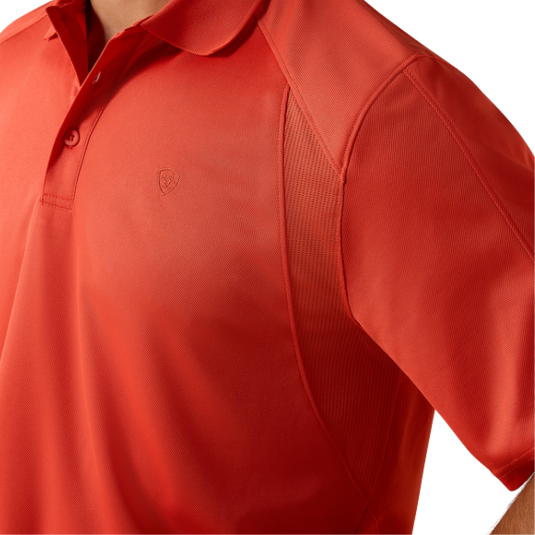 Ariat Men's Ac Classic Fit Polo Orange Shirt