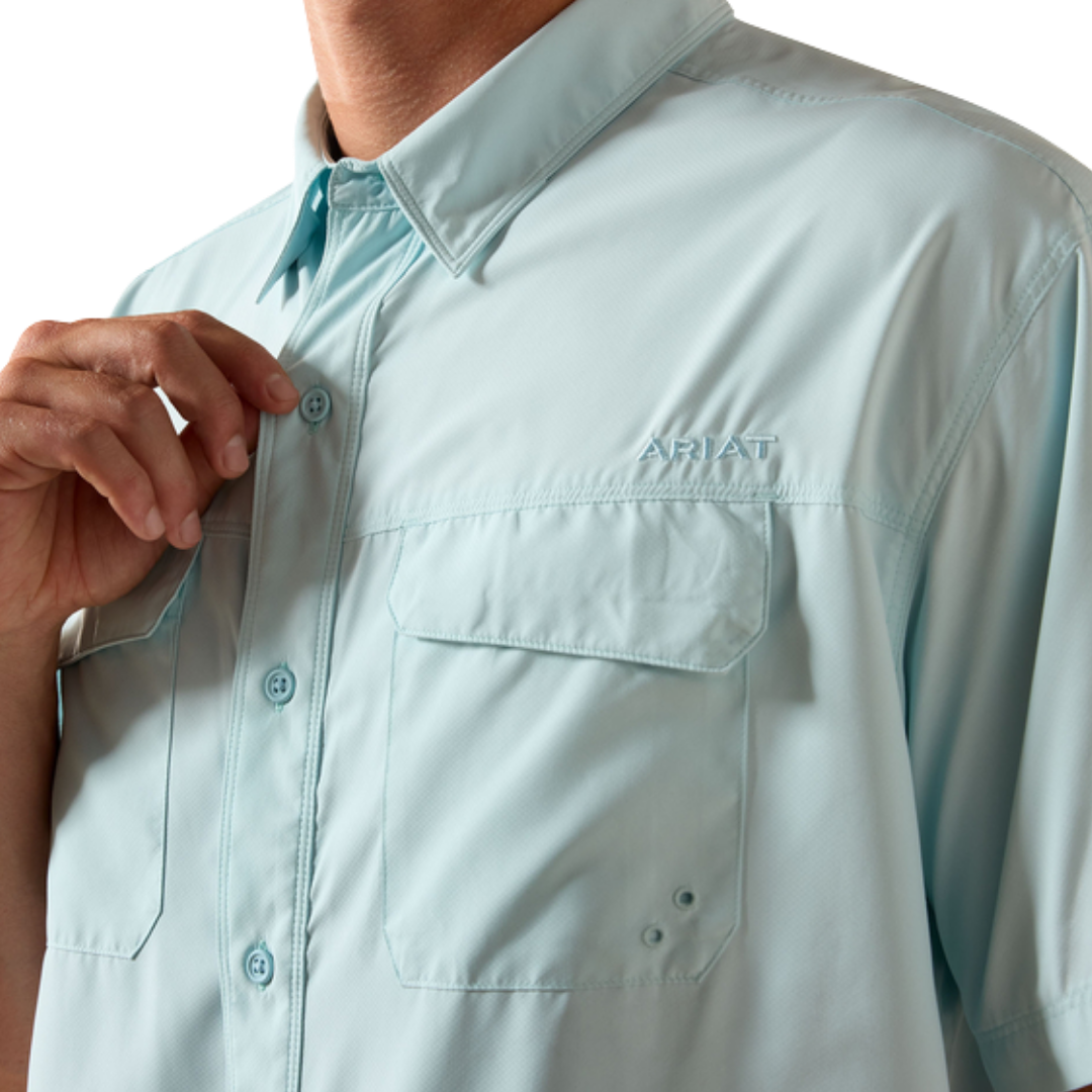 Ariat Men's Outbound Glow Performance Blue Shirt