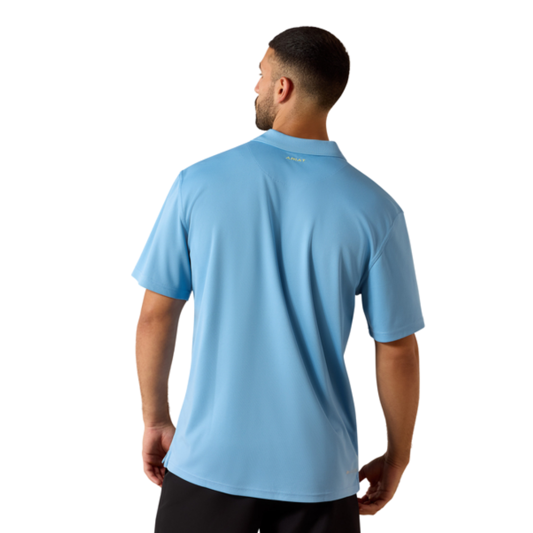 Ariat Men's Tek Polo Blissful Performance Blue Shirt