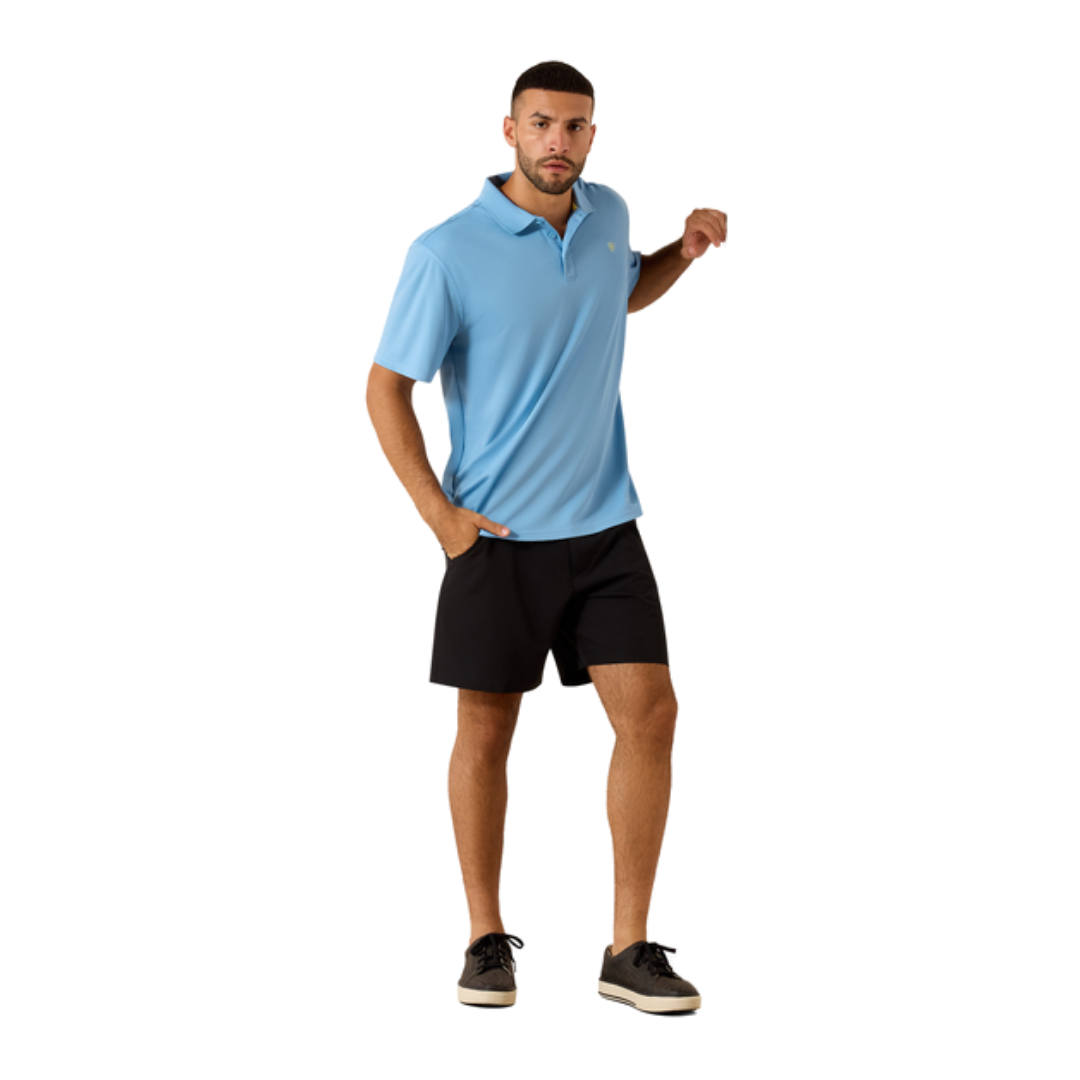 Ariat Men's Tek Polo Blissful Performance Blue Shirt