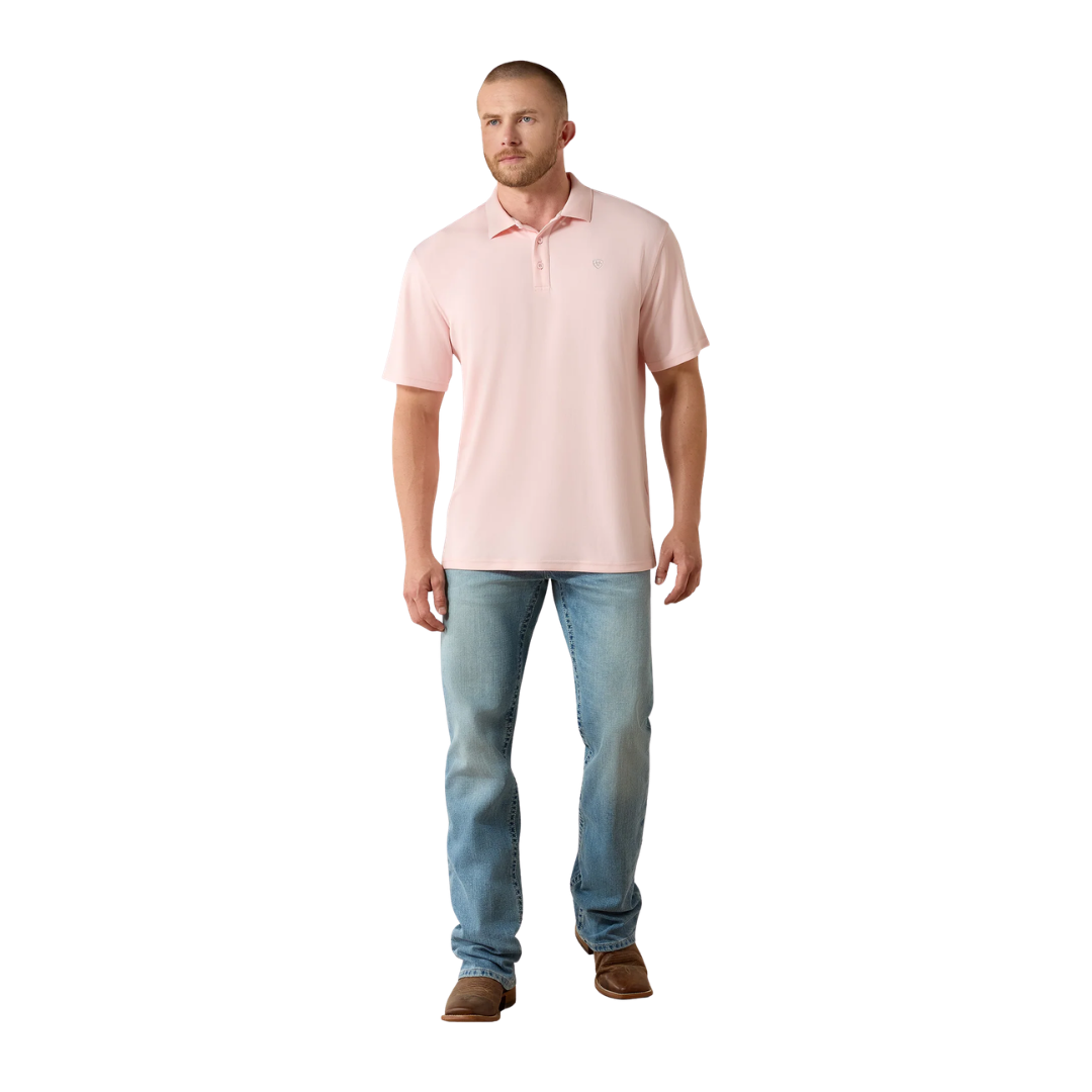 Ariat Men's Polo Performance Icy Pink Shirt