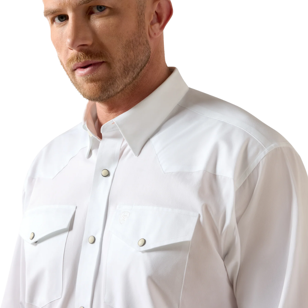 Ariat Men's Classic Fit Snap White Shirt