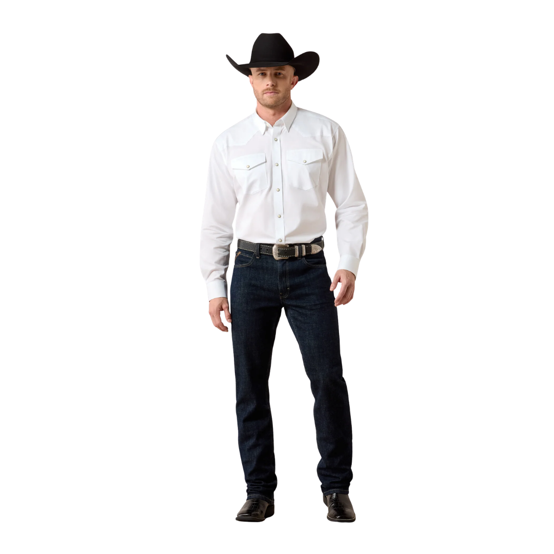Ariat Men's Classic Fit Snap White Shirt