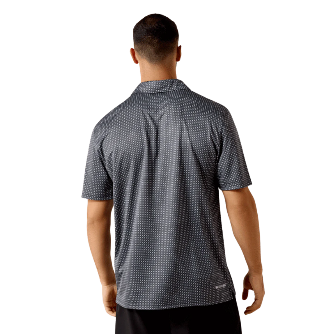Ariat Men's All Over Print Polo Sky Rocket Grey Shirt