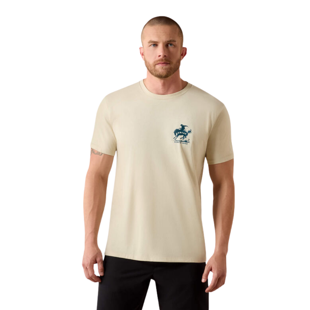Ariat Men's Split Freedom Painted Light Brown Tee Shirt