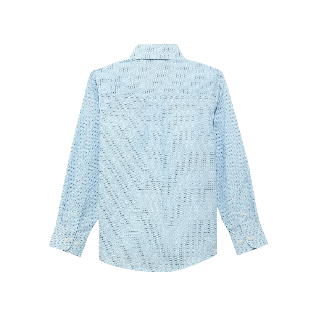 Wrangler Kids Boys Classic Print Blue Shirt