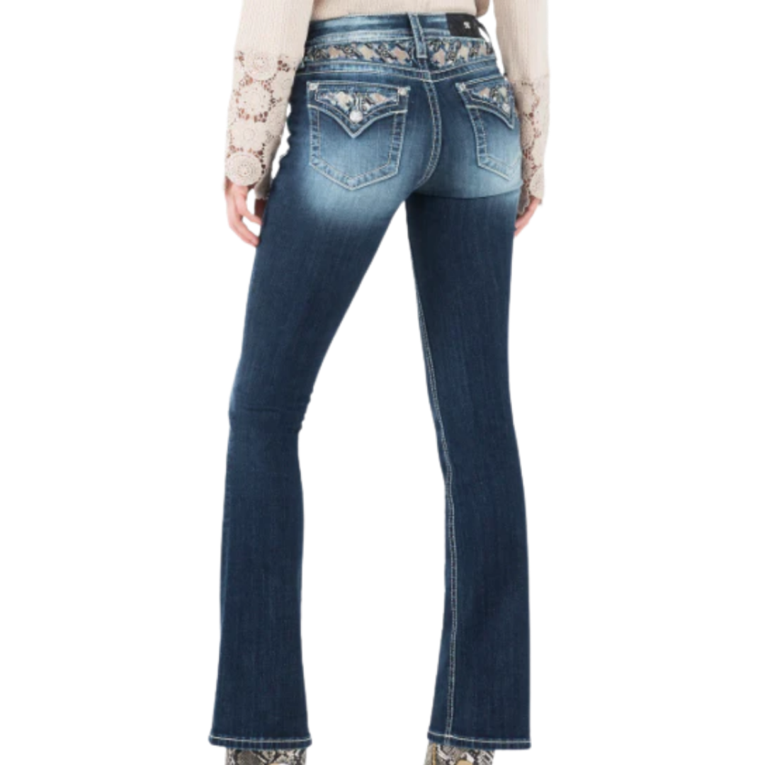 Miss Me Women's Inner Glimpse Bootcut Blue Jeans