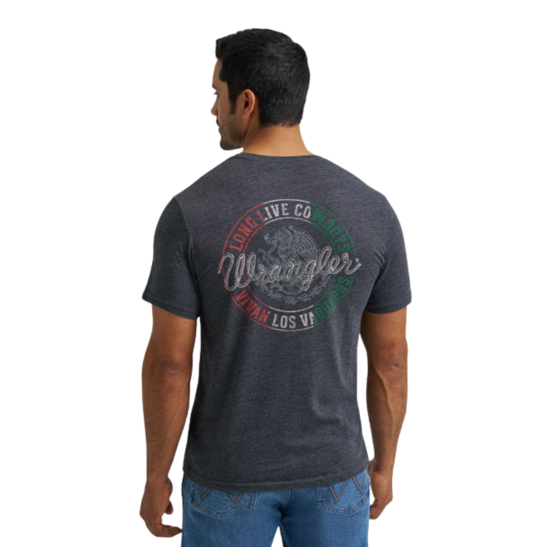 Wrangler Men's Vivan Tee Jet Heather Black Tee Shirt