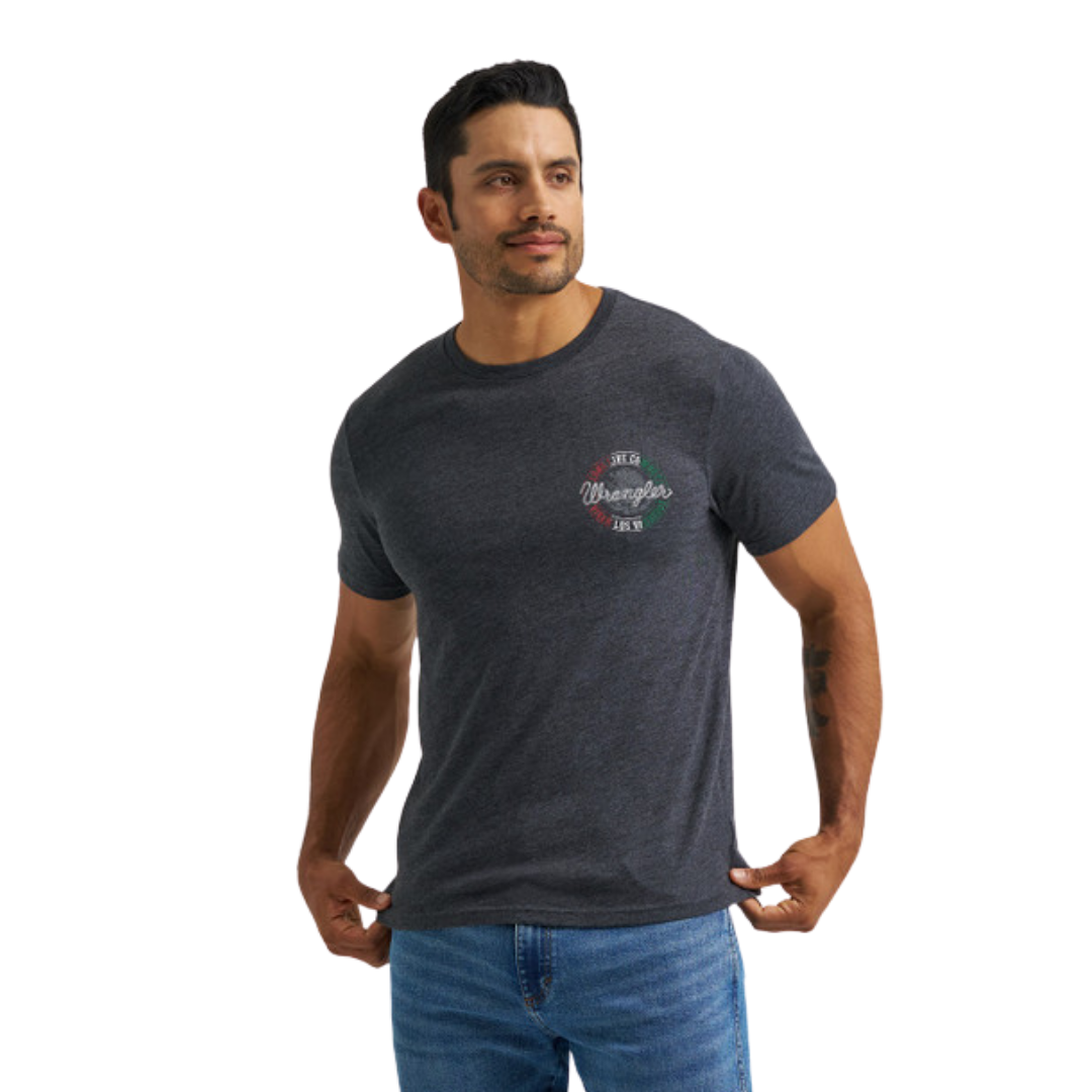 Wrangler Men's Vivan Tee Jet Heather Black Tee Shirt