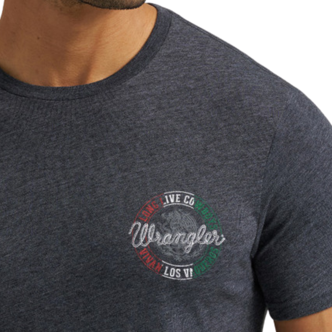 Wrangler Men's Vivan Tee Jet Heather Black Tee Shirt