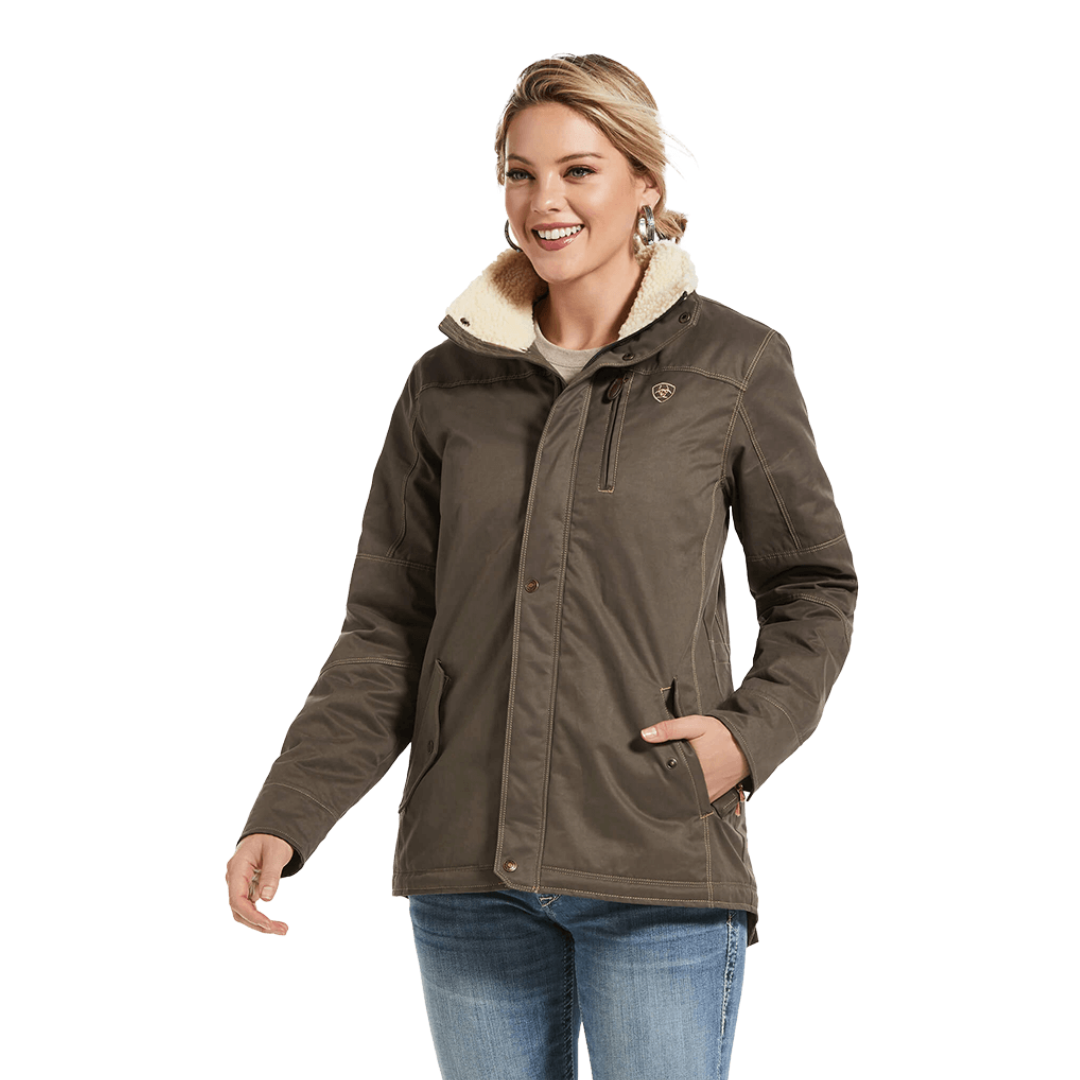 Ariat Women's Real Banyan Bark Grizzly Insulated Brown Jacket