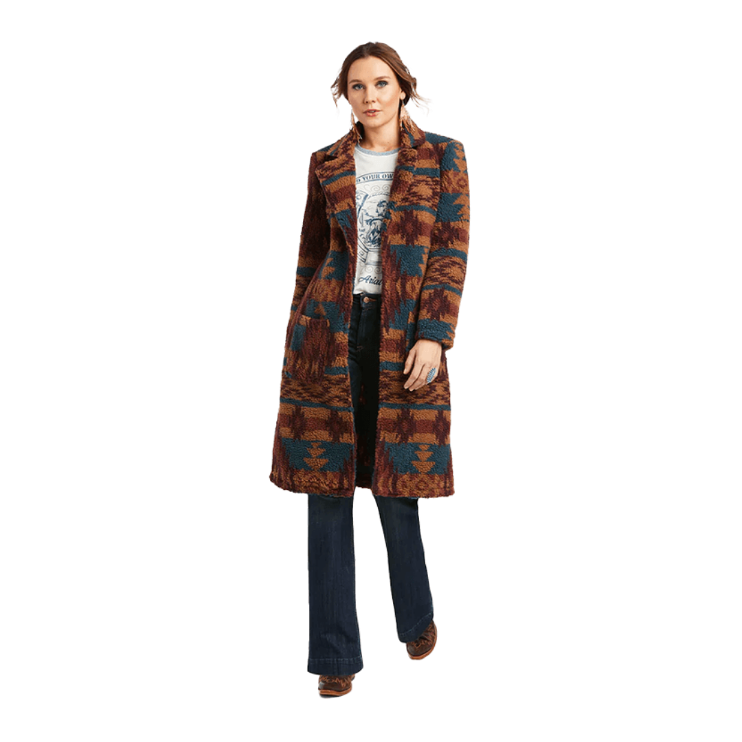 Ariat Women's Katharine Aztec Sherpa Multicolor Long Coat