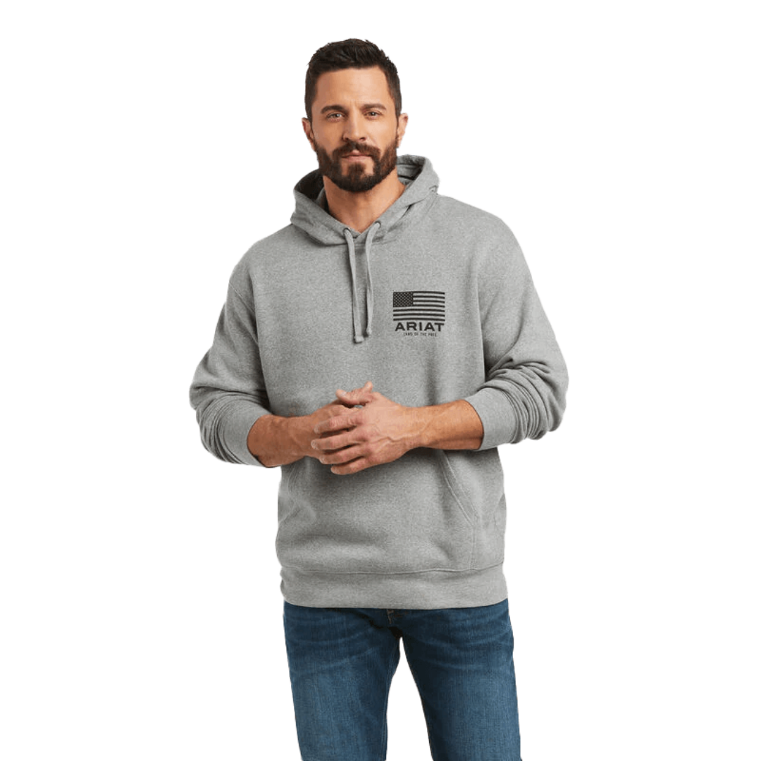Ariat Men's Basic Light Grey Eagle Hoodie