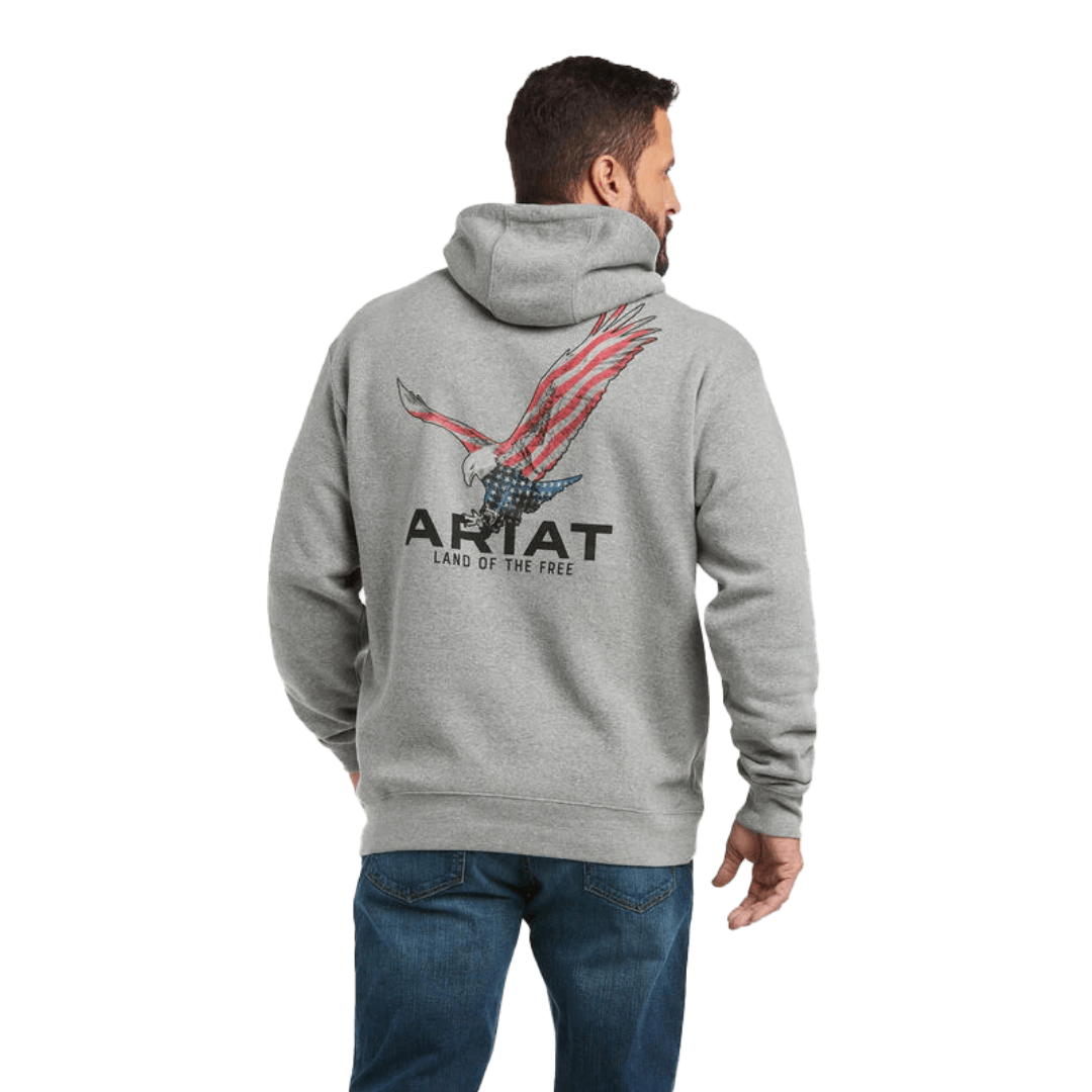 Ariat Men's Basic Light Grey Eagle Hoodie