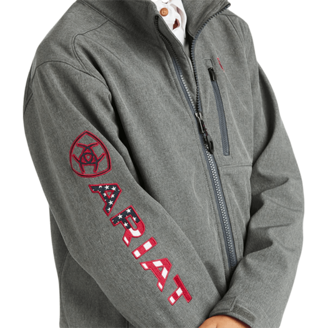 Ariat Boy's Logo 2.0 Charcoal Softshell Jacket