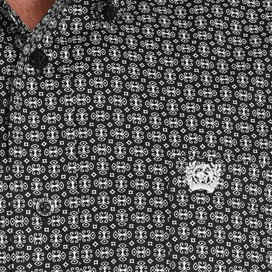 Cinch Men's Western Print Black Shirt
