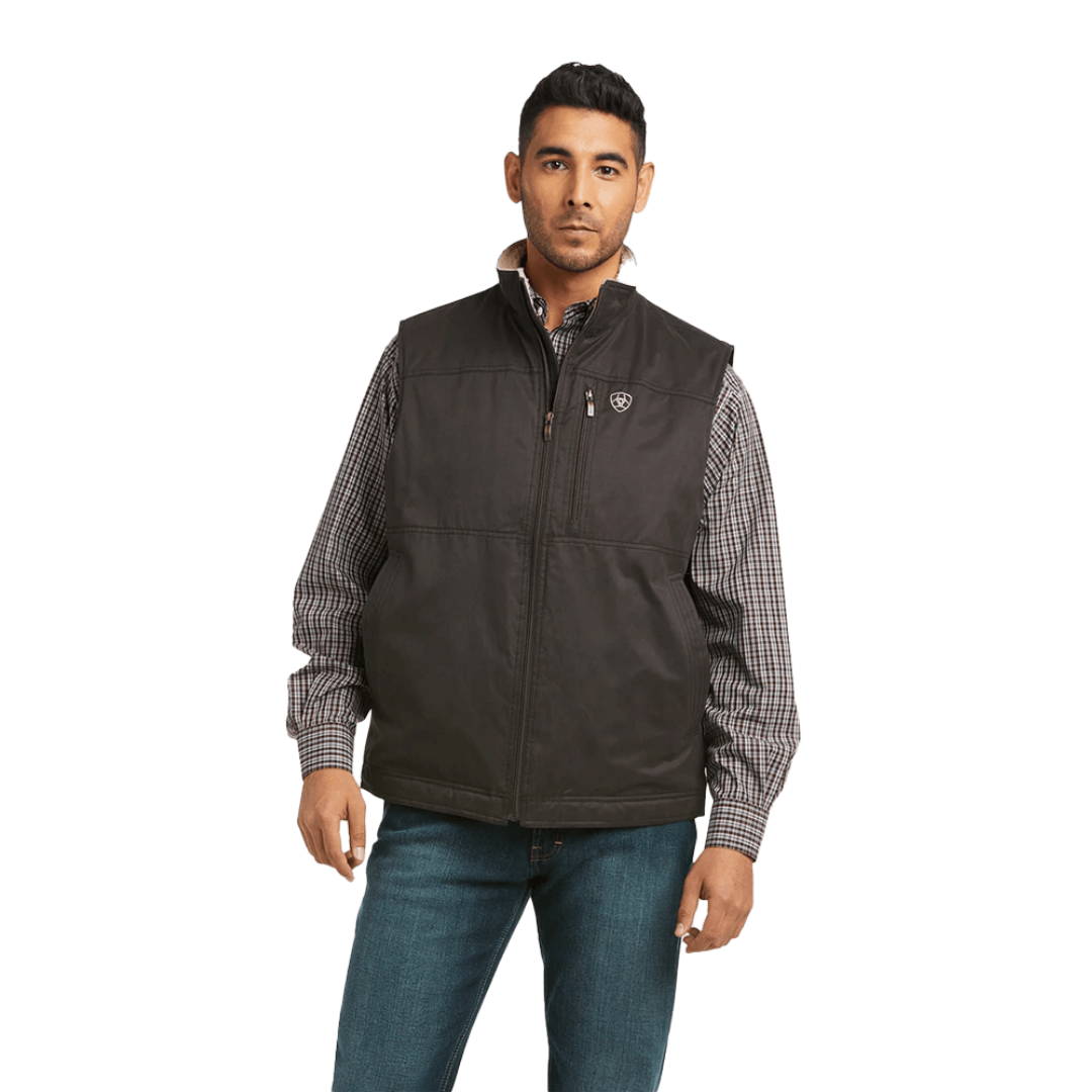 Ariat Men's Grizzly Canvas Espresso Insulated Vest