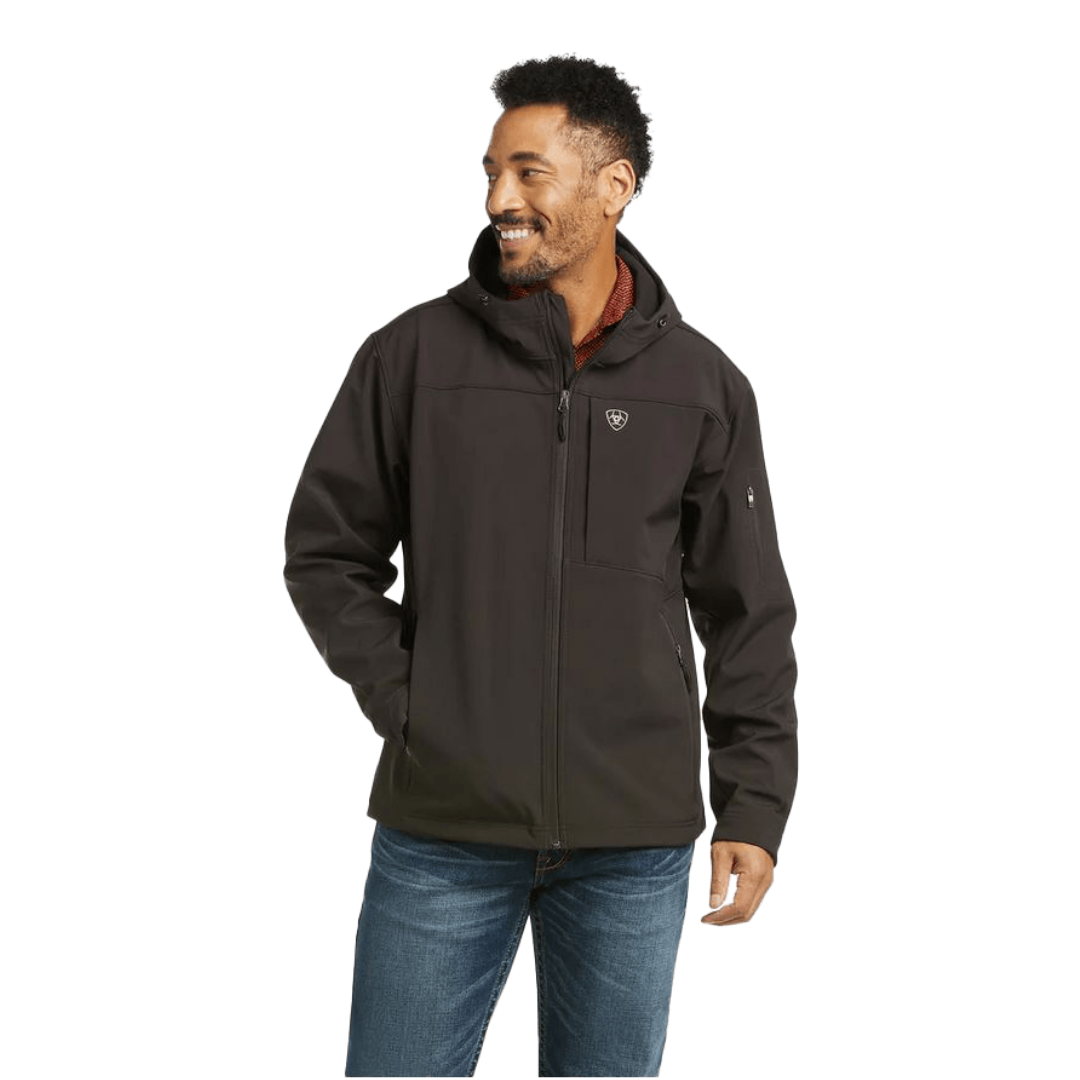 Ariat Men's Vernon Hooded Espresso Softshell Water Jacket