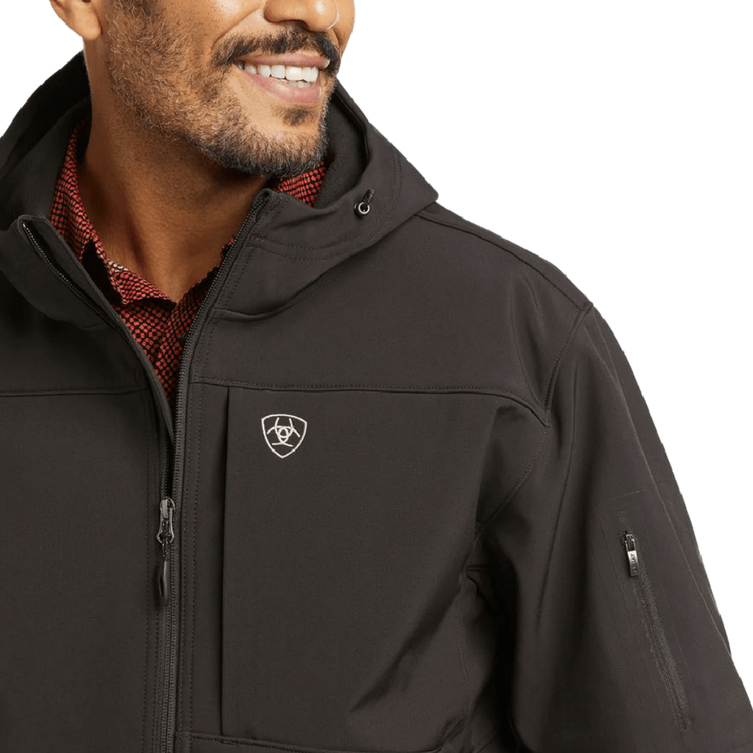 Ariat Men's Vernon Hooded Espresso Softshell Water Jacket