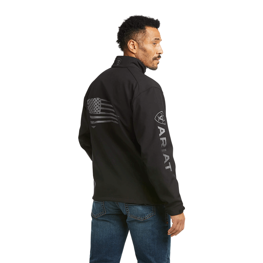 Ariat Mens Logo 2.0 Patriot Softshell Black Concealed Carry Jacket