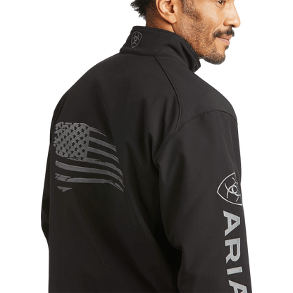 Ariat Mens Logo 2.0 Patriot Softshell Black Concealed Carry Jacket