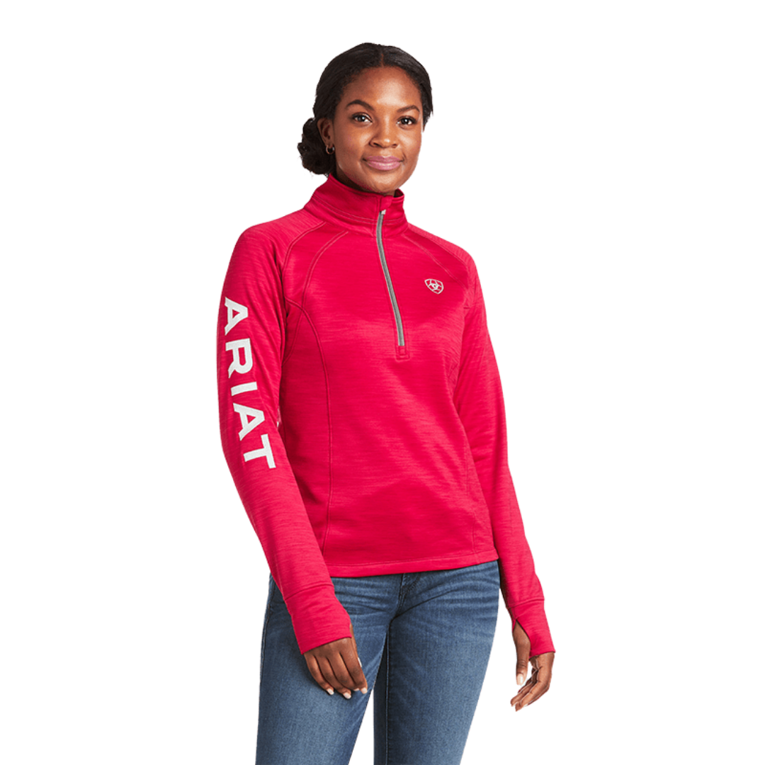 Ariat Women's Half Zip Persian Red Sweatshirt
