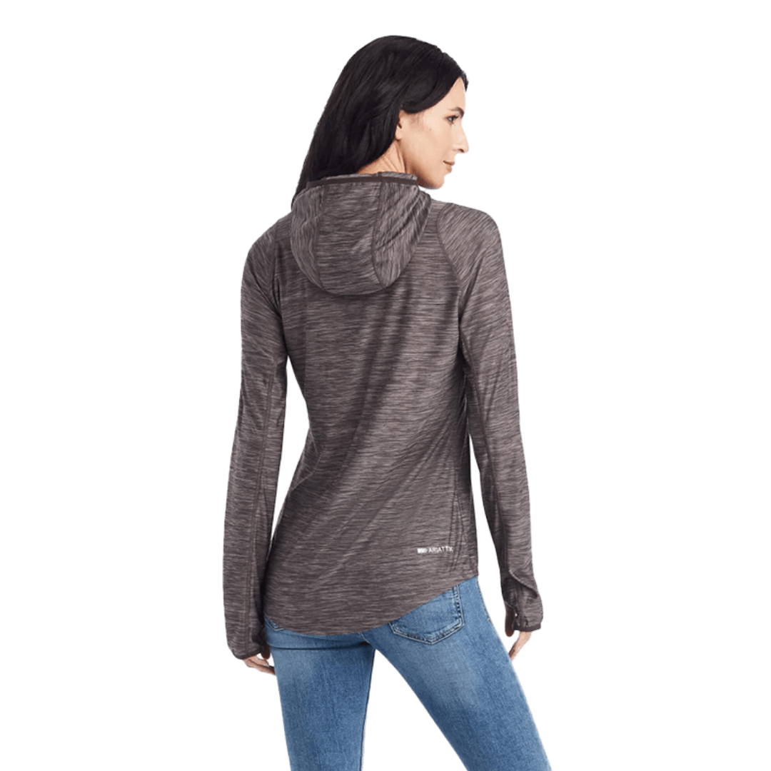 Ariat Women's Laguna Brazil Nut Hooded Grey Shirt