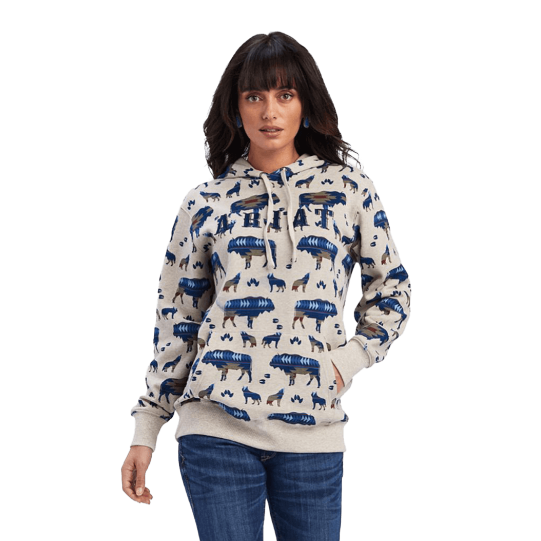 Ariat Women's Real Buffalo Border Allover Multicolor Hoodies