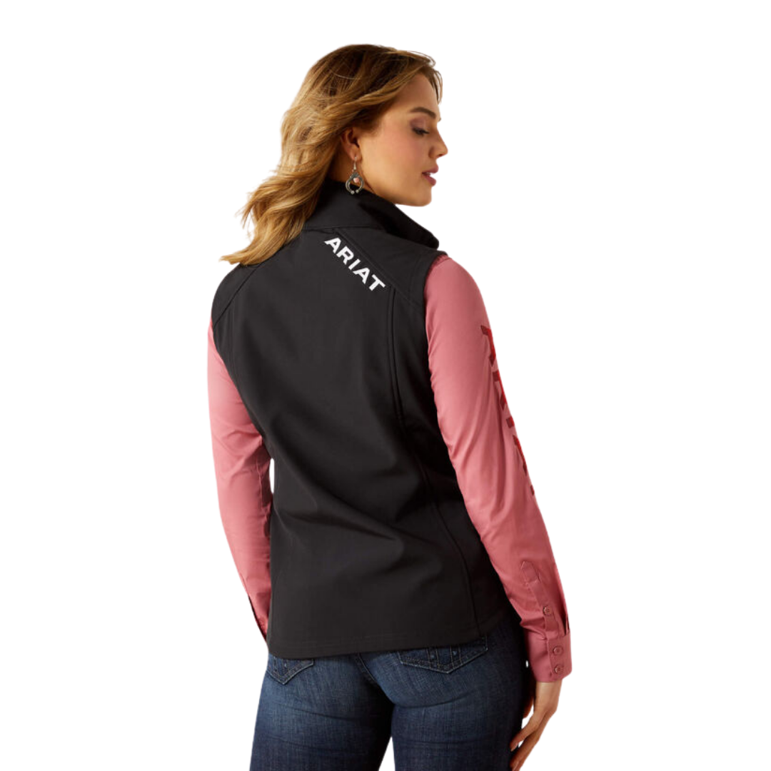 Ariat Women's Logo Softshell Vest Burnt Russet Stripe