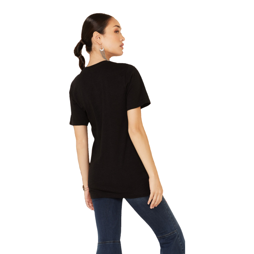Ali Dee Women's Shoot For Stars Short Sleeve Black Tee Shirt
