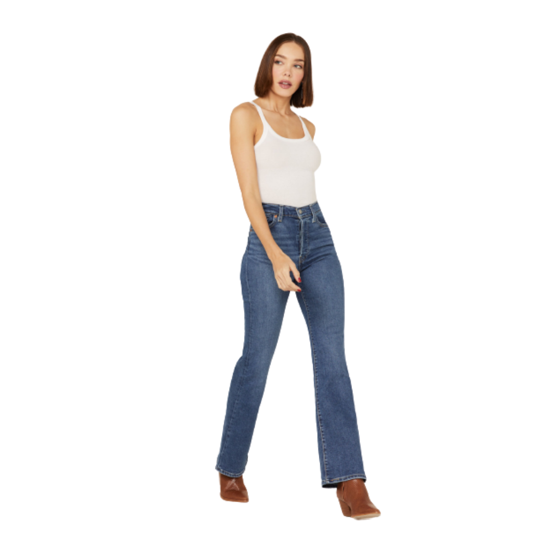 Levi Strauss Women's Ribcage Slim Bootcut Blue Jeans