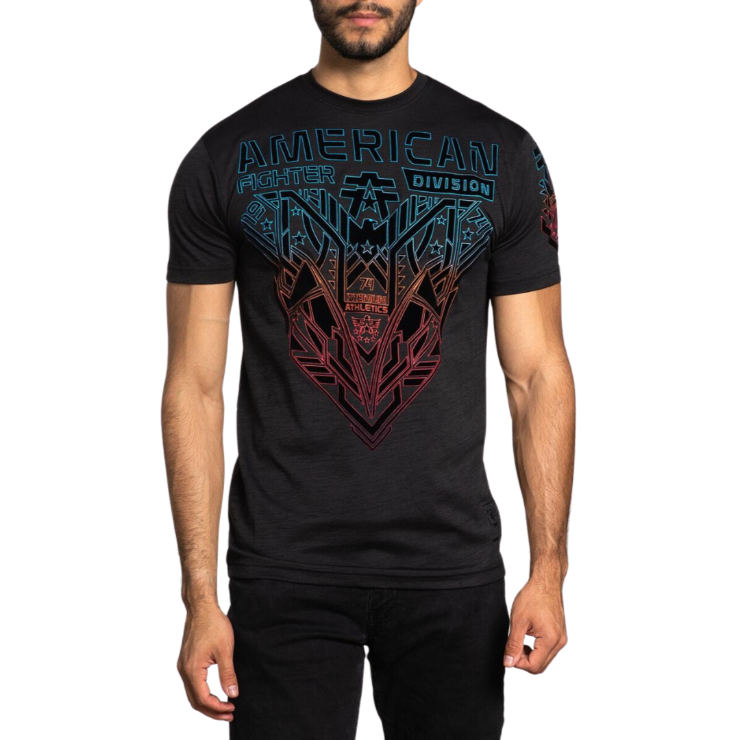 American Fighter Men's Hollins Crew Neck Grey Tee Shirt