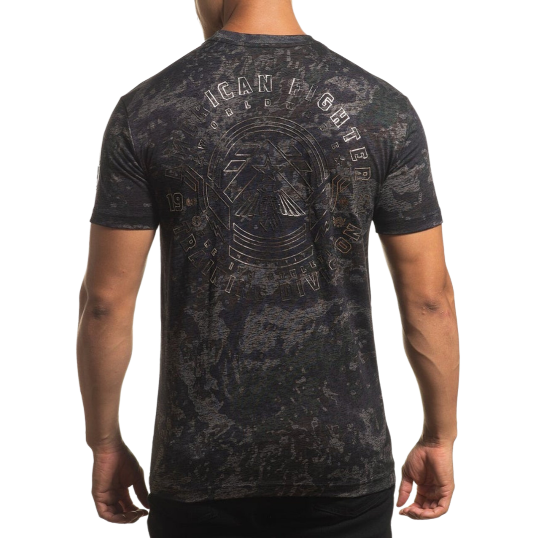 American Fighter Men's Hartsdale Short Sleeve Grey Tee Shirt