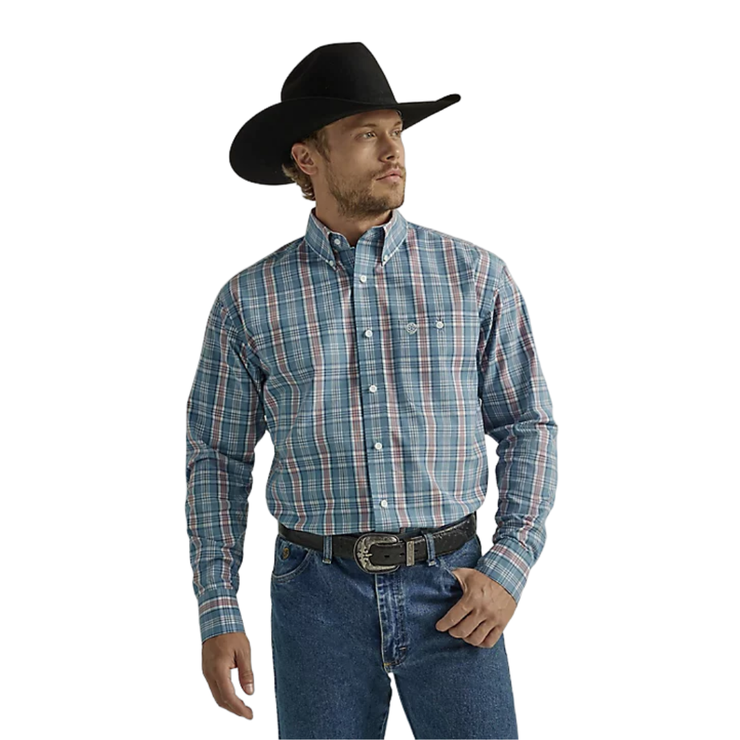 Wrangler Men's One Pocket Steel Multicolor Shirt