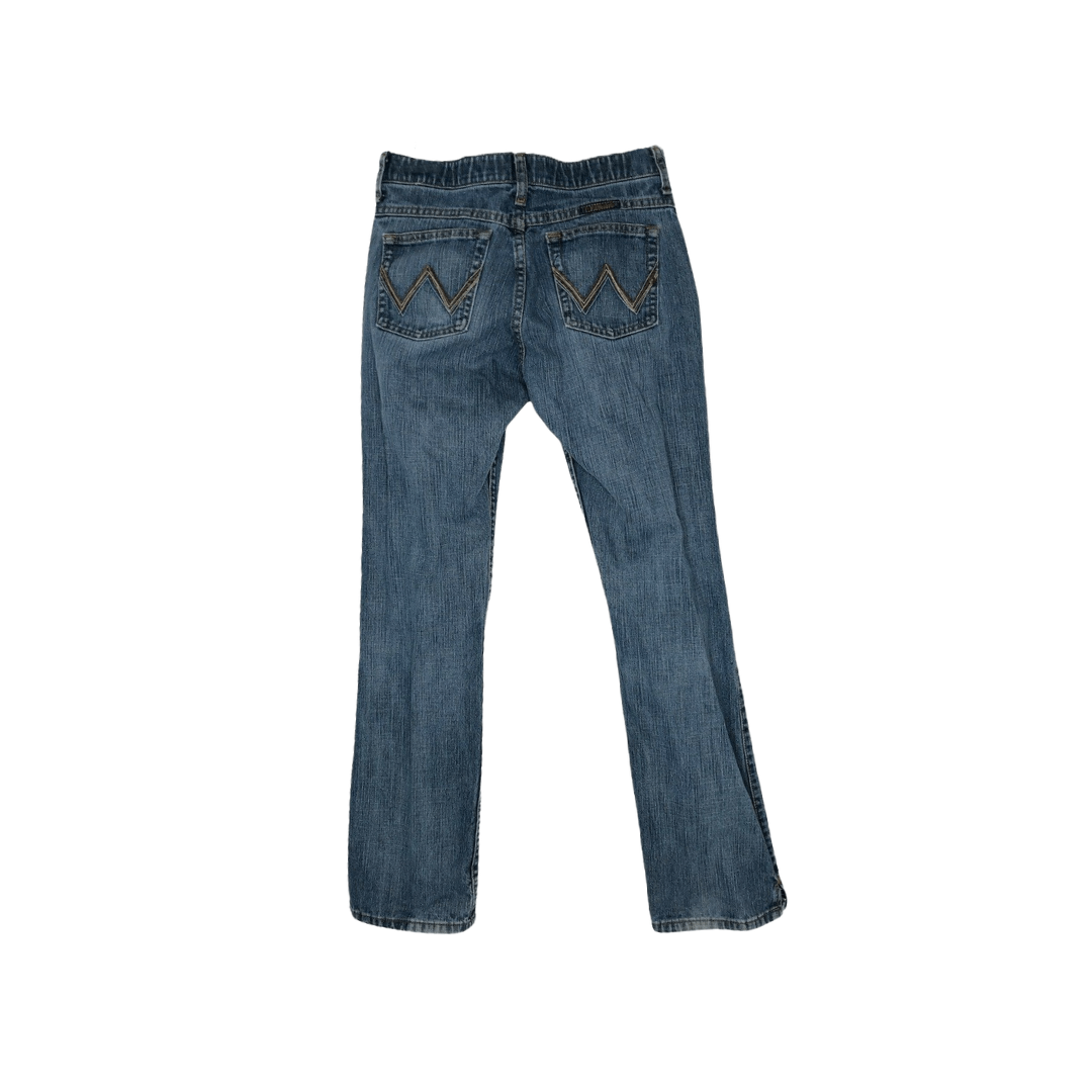 Wrangler Women's Cash No Gap Mid Rise Blue Jeans