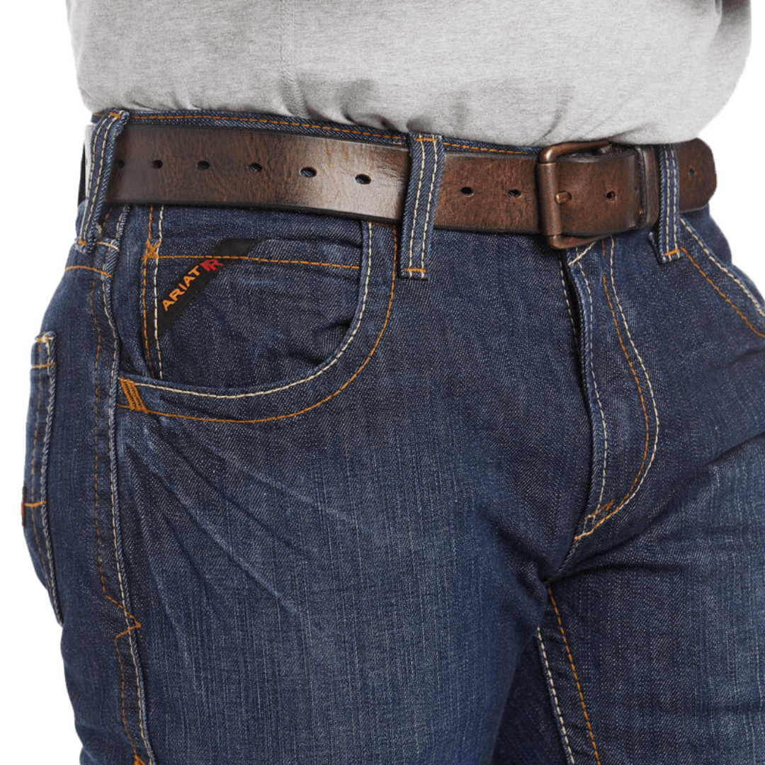 Ariat Men's M5 Straight Basic Stackable Straight Blue Jeans